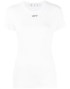 Базовая футболка в рубчик Off-white