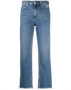 Укороченные джинсы с бахромой Msgm