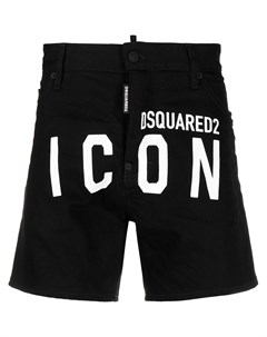 Джинсовые шорты с принтом Icon Dsquared2
