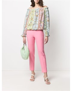 Блузка с открытыми плечами и принтом Versace jeans couture