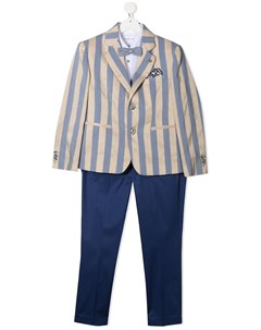 Полосатый костюм с однобортным пиджаком Colorichiari