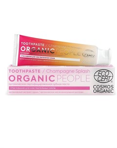 Зубная паста champagne splash органическая сертифицированная 85г Organic people