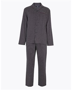 Хлопковый пижамный комплект с графическим принтом Marks Spencer Marks & spencer