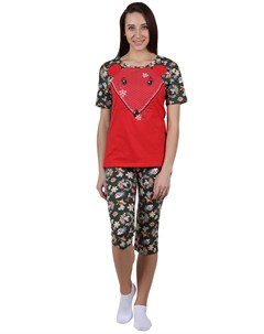 Жен пижама Мышонок Красный р 50 Оптима трикотаж