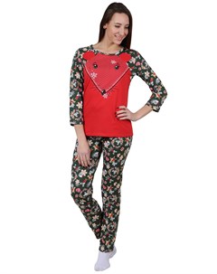 Жен пижама Мышонок Красный р 52 Оптима трикотаж