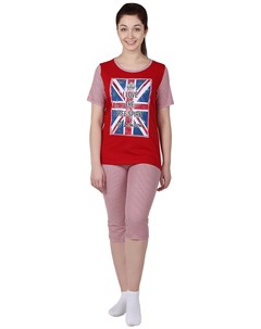 Жен пижама Лондон Красный р 46 Оптима трикотаж