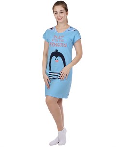 Жен сорочка Пингвин Синий р 48 Оптима трикотаж