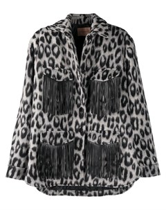 Куртка Evita с леопардовым принтом и бахромой The andamane