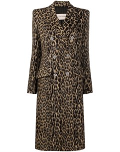 Двубортное пальто с леопардовым принтом Alexandre vauthier
