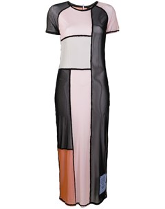 Полупрозрачное платье в стиле колор блок Mcq
