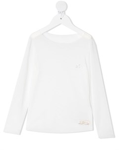 Прозрачная блузка с логотипом Monnalisa