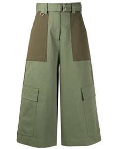 Укороченные брюки широкого кроя с поясом Msgm