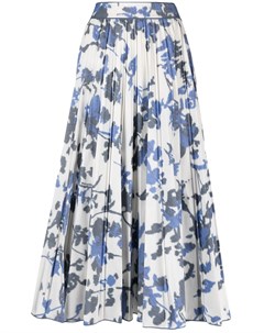 Плиссированная юбка миди с цветочным принтом Agnona