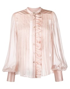 Плиссированная полупрозрачная блузка Temperley london