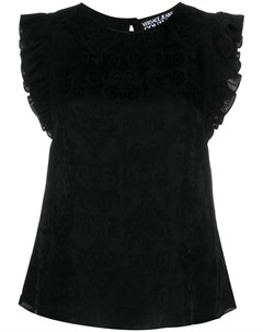 Жаккардовая блузка с логотипом и узором Baroque Versace jeans couture