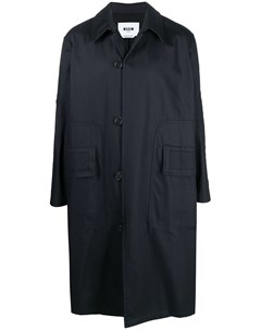 Однобортное пальто Msgm