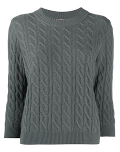Кашемировый свитер фактурной вязки с круглым вырезом N.peal