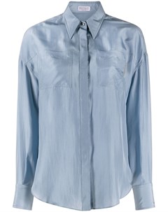 Рубашка с накладными карманами Brunello cucinelli