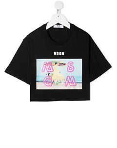 Футболка с фотопринтом Msgm kids