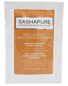 Маска восстанавливающая бессульфатная для волос с натуральными маслами Conditioning Masque 52 мл Sashapure