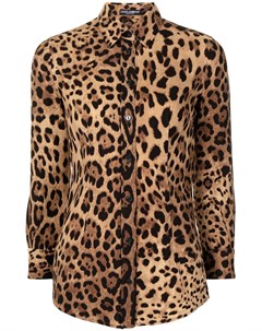 Рубашка с леопардовым принтом Dolce & gabbana pre-owned