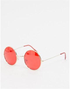Круглые солнцезащитные очки с красными линзами Jeepers peepers