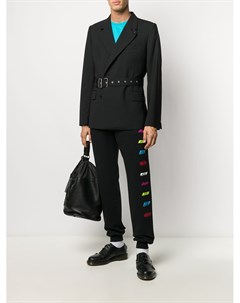 Однобортный пиджак с поясом Msgm