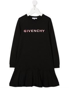 Платье из джерси с вышитым логотипом Givenchy kids