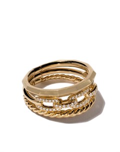 Кольцо Stax из желтого золота с бриллиантами David yurman