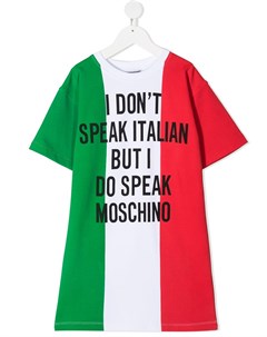Платье футболка с графичным принтом Moschino kids