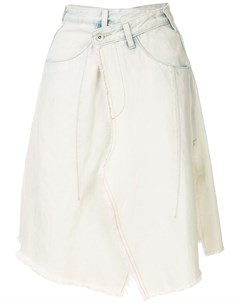 Джинсовая юбка асимметричного кроя с запахом Ground-zero