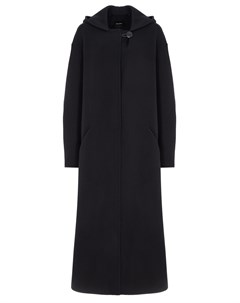 Черное шерстяное пальто Isabel marant