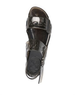 Прозрачные сандалии с биркой Zip Tie Off-white