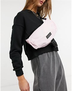 Светло розовая сумка кошелек на пояс с застежкой зажимом спереди Consigned