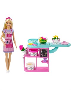 Набор Флорист с куклой и цветочным магазином Barbie