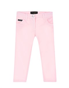 Розовые поплиновые брюки Dolce&gabbana
