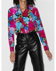 Рубашка с цветочным принтом Versace