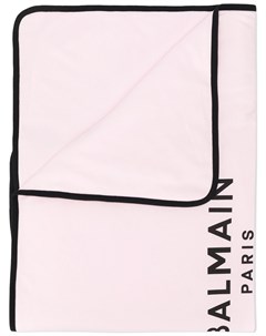 Двухцветное одеяло с логотипом Balmain kids