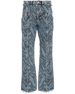 Расклешенные джинсы с зебровым принтом Iroquois