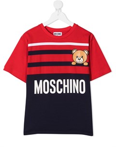 Футболка Teddy Bear с контрастными полосками Moschino kids