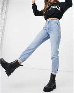 Голубые удобные джинсы в винтажном стиле с моделирующим эффектом Carrie River island