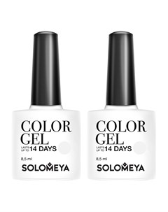 Гель лак для ногтей Color Gel Цвет 124 Super Black Супер чёрный Solomeya