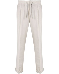 Полосатые брюки с кулиской Brunello cucinelli