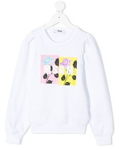 Толстовка с круглым вырезом и логотипом Msgm kids