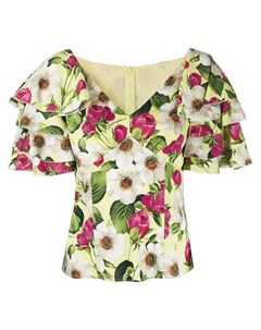 Блузка с короткими рукавами и цветочным принтом Dolce&gabbana
