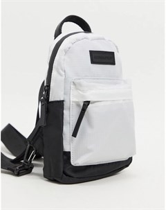 Белый небольшой рюкзак с карманом спереди Consigned