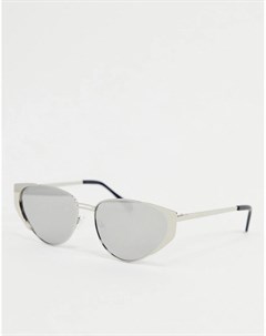 Серебристые овальные солнцезащитные очки Aj morgan