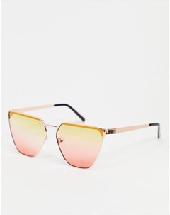 Золотистые солнцезащитные очки с эффектом омбре на стеклах Aj morgan