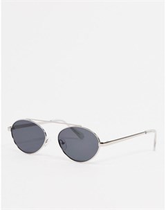 Серебристые солнцезащитные очки авиаторы Aj morgan