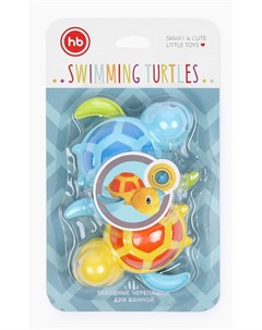 Игрушка для ванной Swimming Turtles желтая голубая Happy baby
